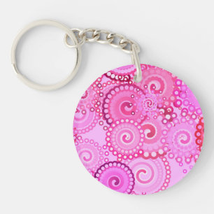 Motif tourbillon fractal, rose et fuchsia