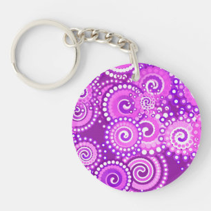 Motif tourbillon fractal, tons violets