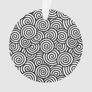 Motif tourbillon japonais - blanc et noir