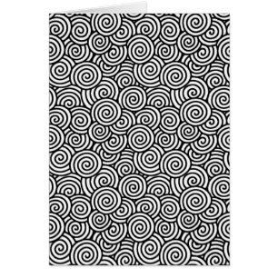 Motif tourbillon japonais - blanc et noir