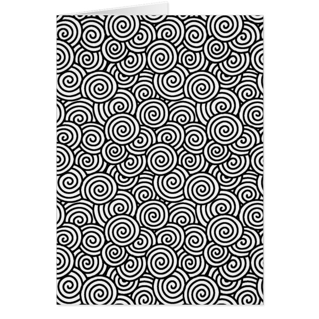 Motif tourbillon japonais - blanc et noir (Devant)