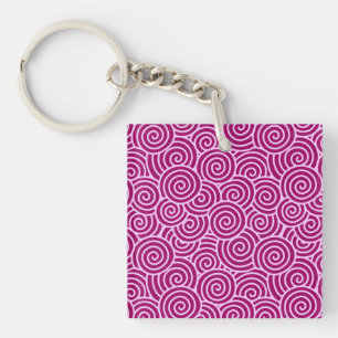 Motif tourbillon japonais - bordeaux et rose pâle