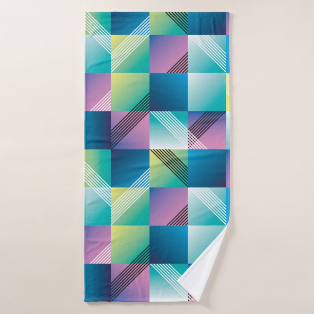 motif transparent de géométrie Abstraite (Serviette de bain)