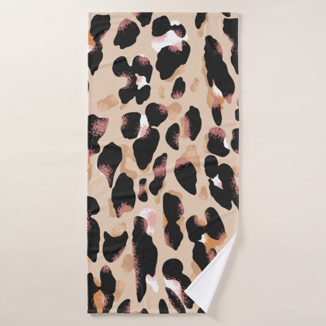 Motif transparent Empreinte de léopard (Serviette de bain)