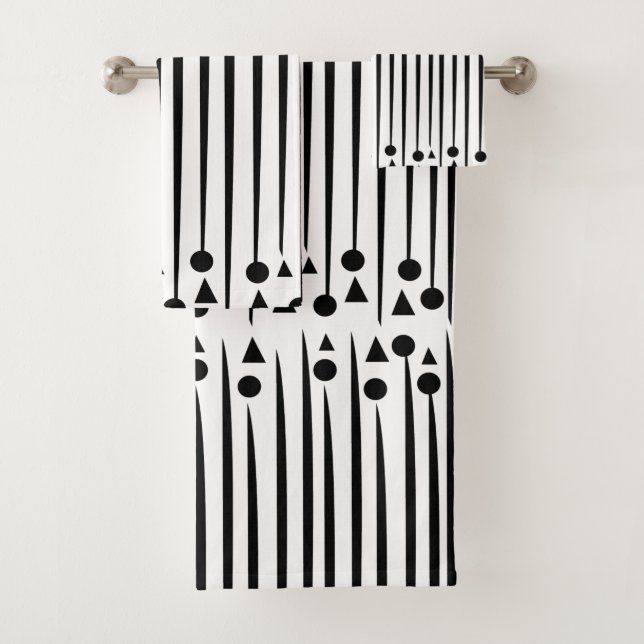 Motif triangle cercle noir et blanc (En situation)