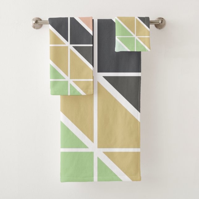 Motif triangle moderne simple dans les tons doux (En situation)