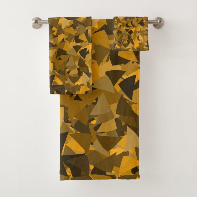 Motif Triangle Orange Marron (En situation)