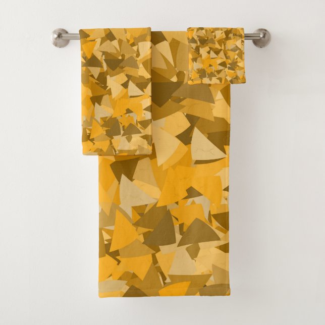 Motif Triangle Orange Marron (En situation)