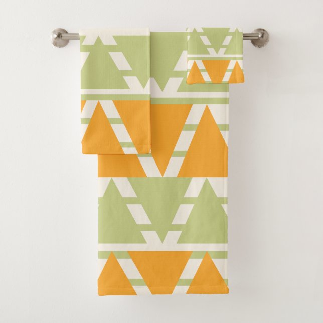 Motif triangle vert orange (En situation)