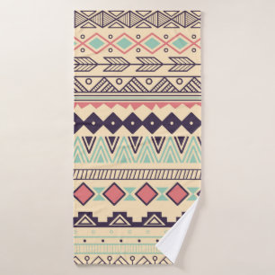 Motif tribal aztèque en bandes, illustration vint