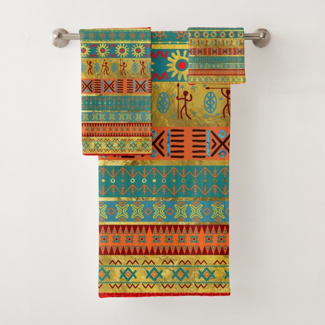 Motif tribal ethnique africain coloré (En situation)