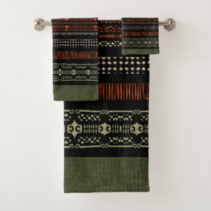 Motif tribal Green Linen
