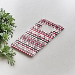 Motif tribal rouge et noir