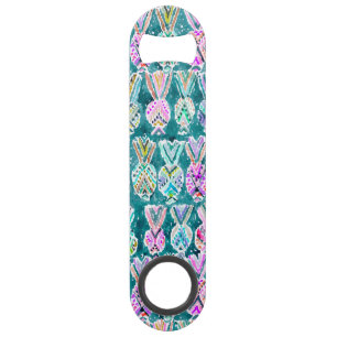 Motif tribal tropical d'ananas d'aquarelle