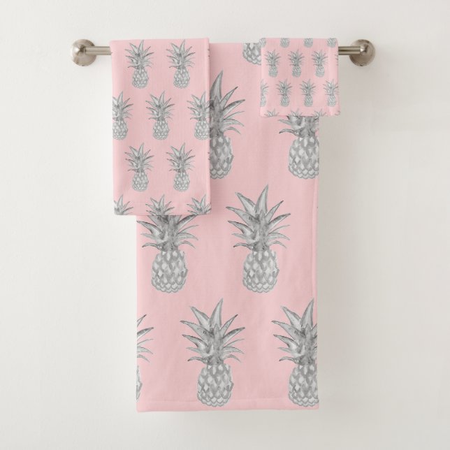 Motif tropical à ananas rose (En situation)