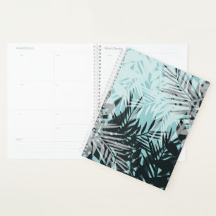 Motif tropical bleu clair