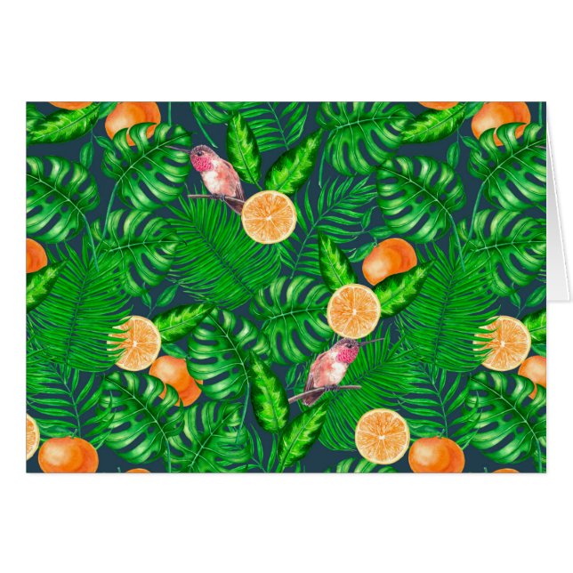 Motif tropical, colibris (Devant horizontal)