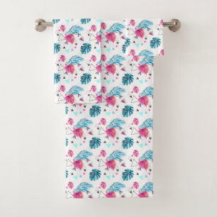 Motif tropical de triangle de feuille
