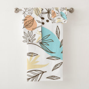 Motif tropical d'été dessiné à la main