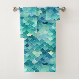 Motif turquoise Blue Mermaid Scale