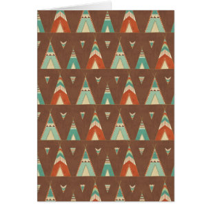 Motif turquoise de Teepee d'étape   de Geo de
