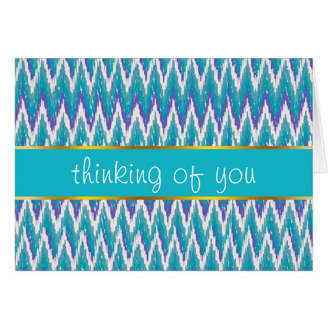 motif turquoise et Amethyst iKat ZigZag (Devant horizontal)