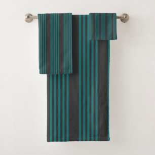 motif turquoise et charbon de bois à cinq bandes