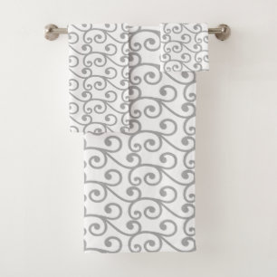 Motif vectoriel tourbillon gris clair sur fond bla