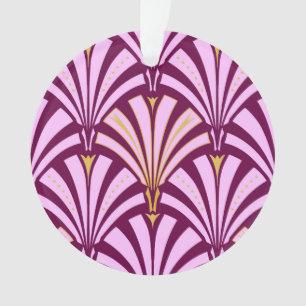 Motif ventilateur Art déco - orchidée et violet