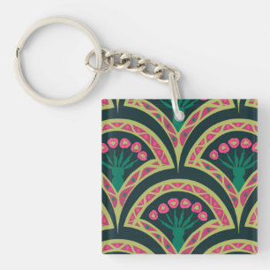 motif vert en forme de coquille