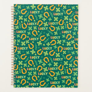 Motif vert irlandais LUCKY