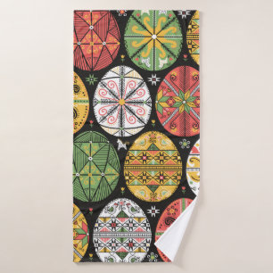 motif vintage avec pysanky. Motif des oeufs de Pâq