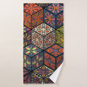 Motif vintage coloré sans couture avec fleurs et