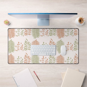 Motif Vintage de feuille vert rouge rétro