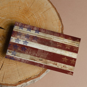 Motif vintage en bois de pin de bannière étoilé