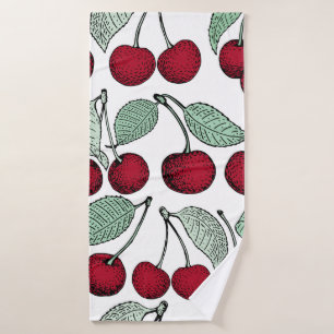 motif vintage sans soudure en cerise. Arrière - pl