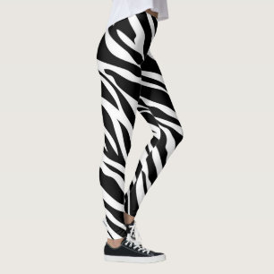 Motif Zebra Strips Imprimer Leggings
