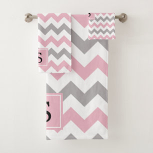 Motif Zigzag, Motif Chevron, Rose, Monogramme