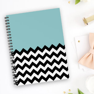 Motif Zigzag noir et blanc, Chevron, Bleu
