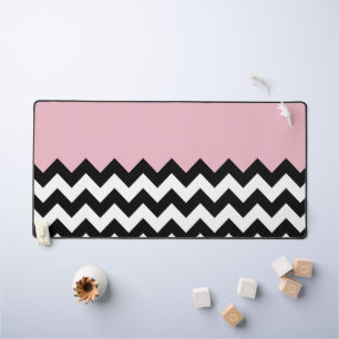 Motif Zigzag noir et blanc, Chevron, rose