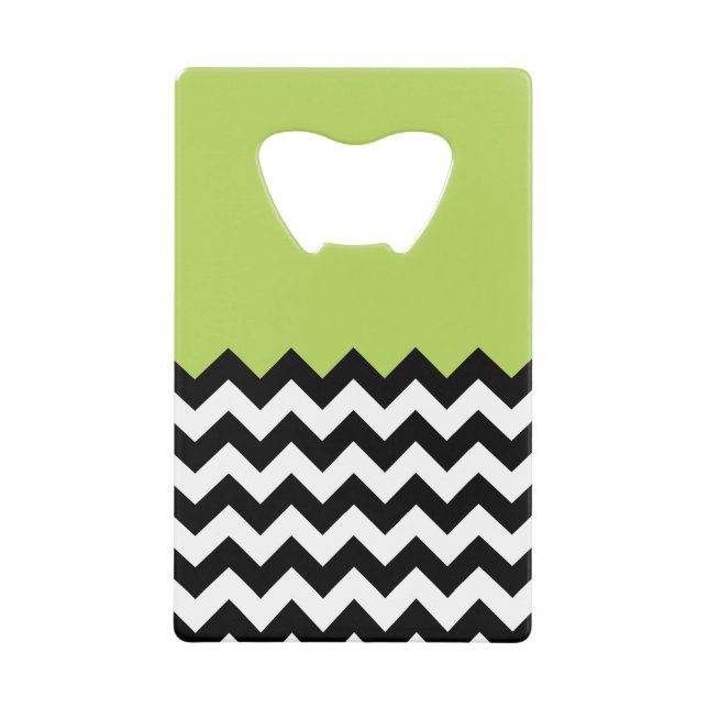 Motif Zigzag noir et blanc, Chevron, Vert (Devant)