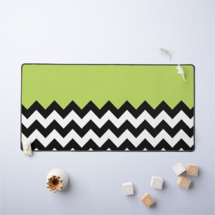 Motif Zigzag noir et blanc, Chevron, Vert