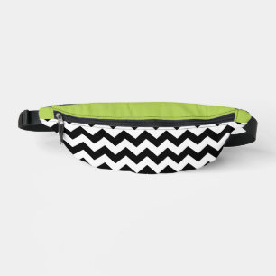 Motif Zigzag noir et blanc, Chevron, Vert