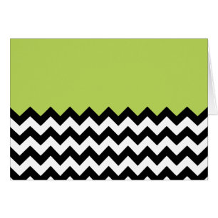 Motif Zigzag noir et blanc, Chevron, Vert