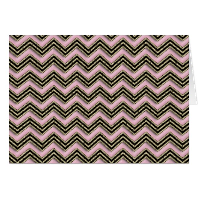 Motif Zigzag noir et rose (Devant horizontal)