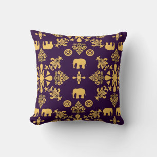 Motifs African Boho Paisley Floral Ikat Kissen