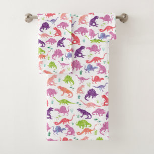 Motifs de dinosaures à l'eau rose pour enfants