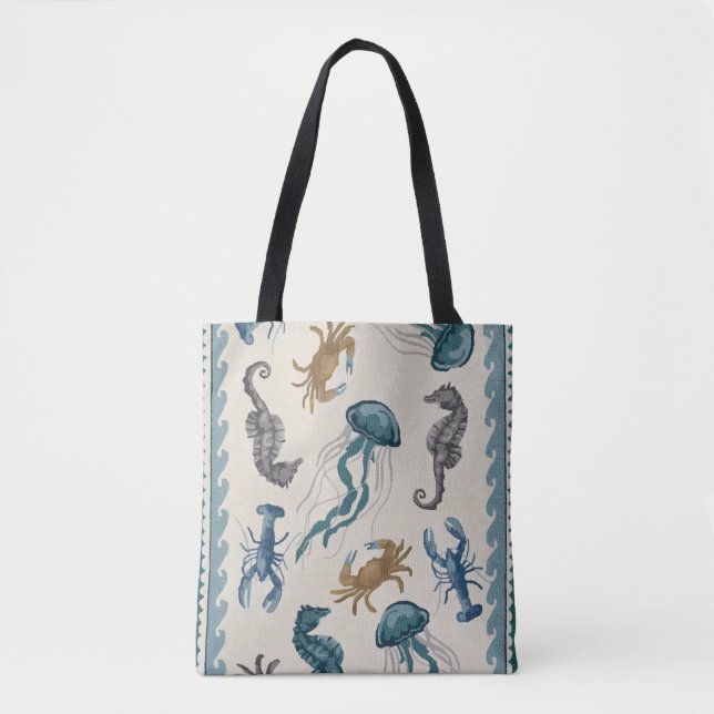 Motifs de la mer de sac fourre-tout (Devant)
