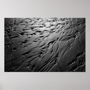 Motifs de sable sur affiche de plage