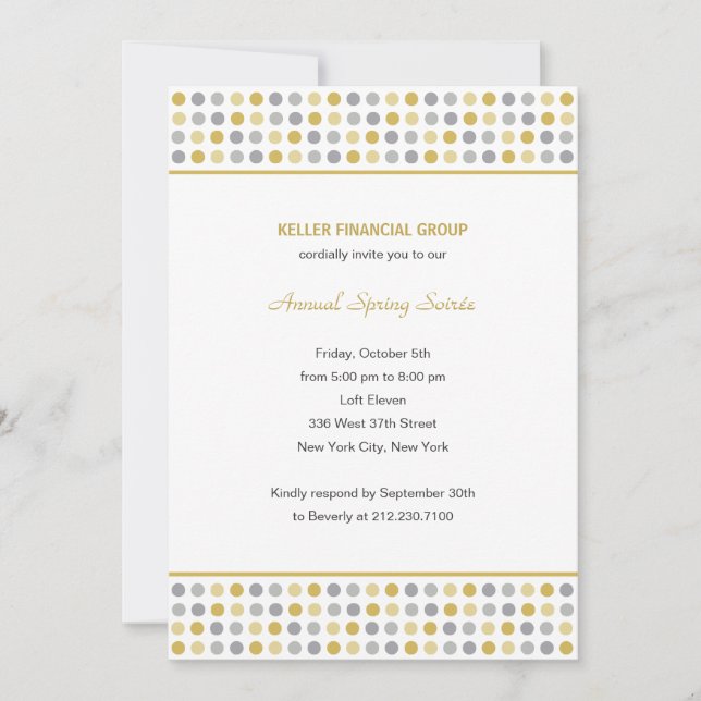 Motifs Dot Invitation d'entreprises/de parties com (Devant)